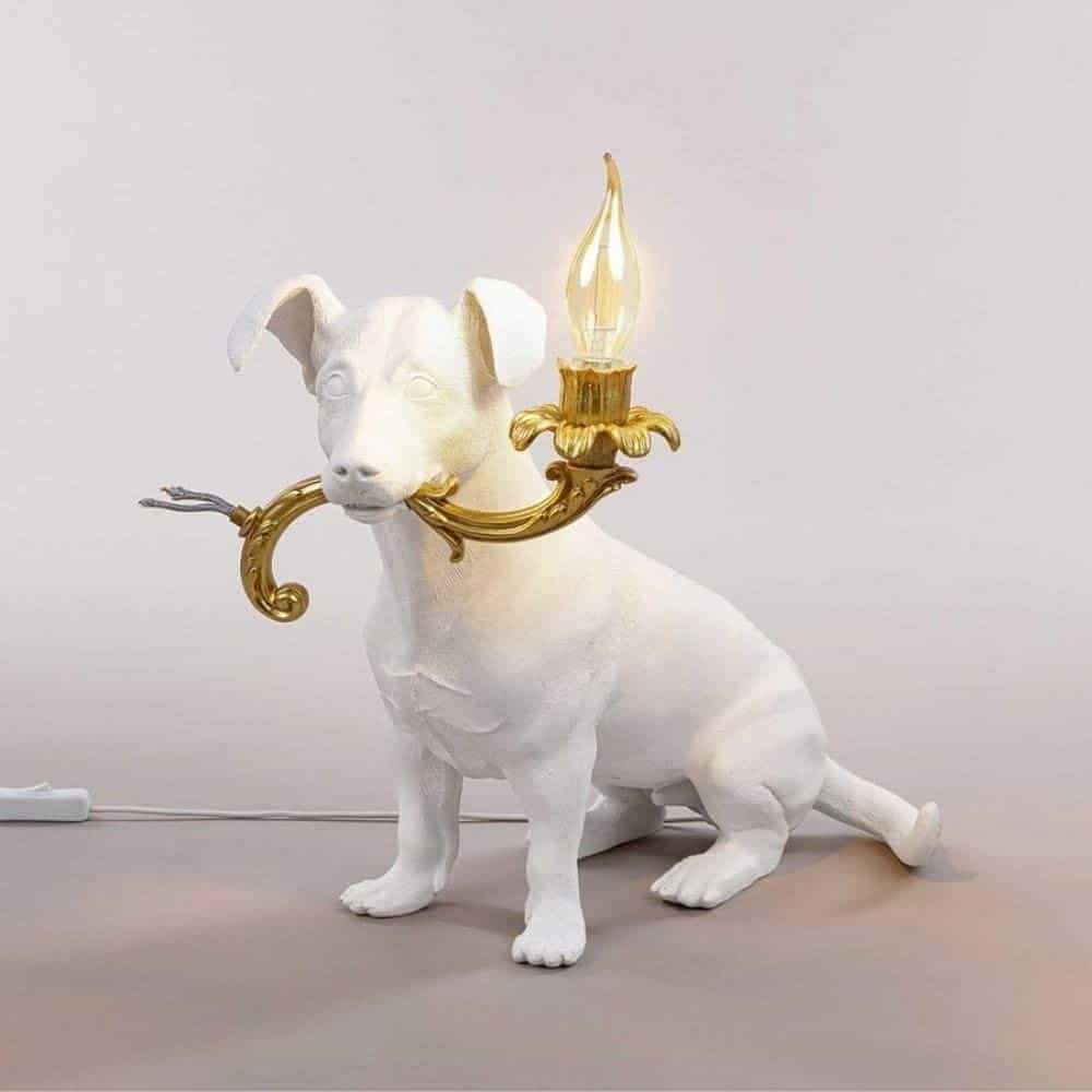 Tierische Tischlampe hund seletti