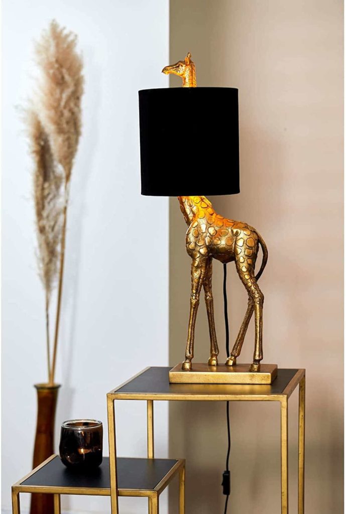 Tierische giraffen lampe gold