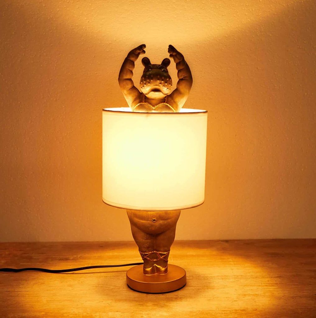 Tierische Tischlampe nilpferd lampe