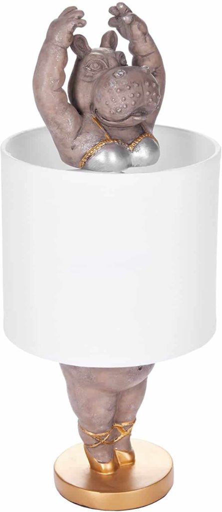 Tierische Tischlampe nilpferd ballerina