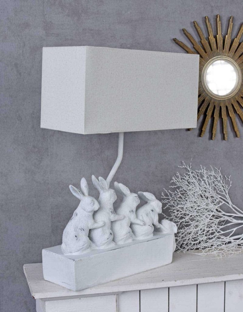 Tierische tischlampe hase
