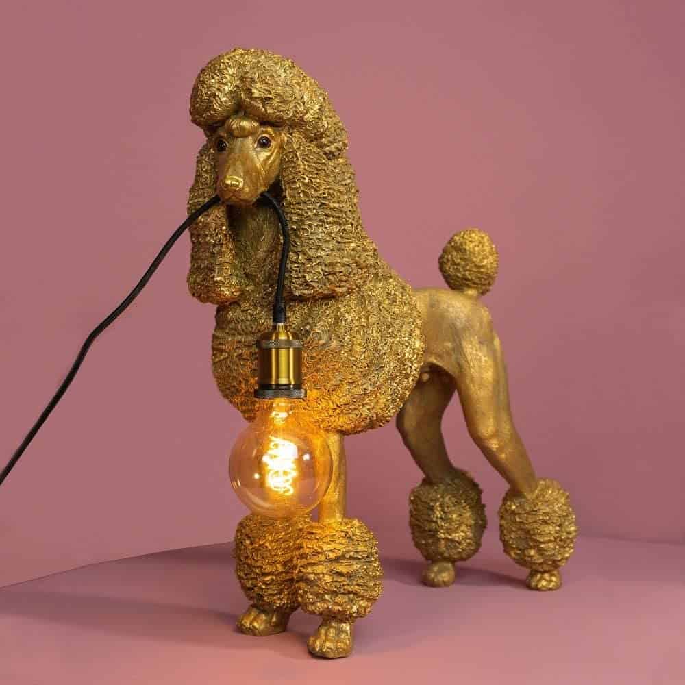 Tierische Tischlampe pudel lampe